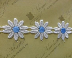 Кружево № 25090 шир.25мм ромашка крупная (уп.9м)