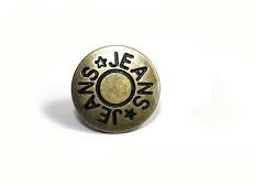 Джинсовая пуговица 17мм с рисунком, нержавейка  (уп.1000шт)