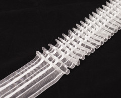 Шторная тесьма 100мм №1090 органза  равномерная 2 нитки (кор.18 шт по 50 метр)