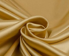 Атлас Сатин 100% п/эстер 100гр/м погон гладь (Черный) (Золото)