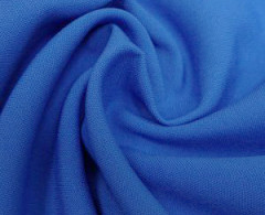 Ткань Габардин 230 шир 150см рул 50м гладь (Черный) (Василек яркий)