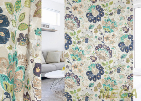 Ткани портьерные Печать Жаккард GL PP1102-1/150 P Pech