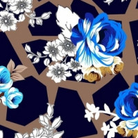 Полотно трикотажное Кулирка 30/1 набивная в рулоне  в Ростове-на-Дону